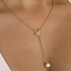 Pearly Sea Lariat Necklace