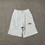 Corteiz Alcatraz Island Front Logo Heavyweight Shorts - Heather Grey