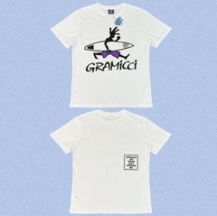 ADWYSD White Surfer Character Print Tee