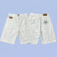 Corteiz Back Star Embroidery Heavyweight Denim Shorts - White