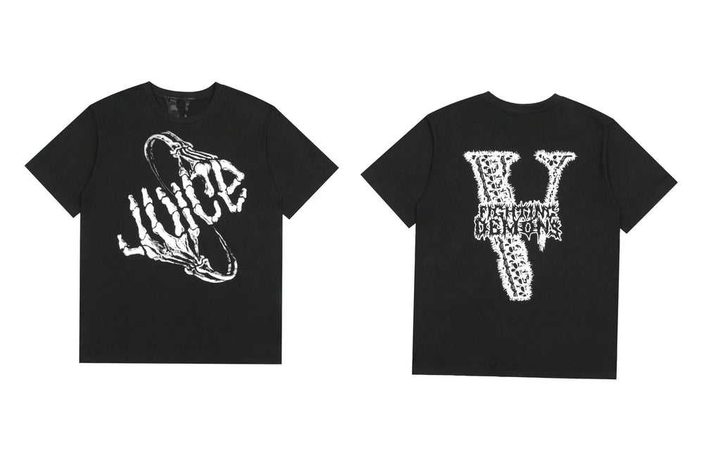 Vlone x Juice WRLD "Fighting Demons" Graphic T-Shirt - Black