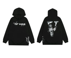 Vlone x Pop Smoke "Faith" Tribute Graphic Hoodie - Black