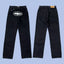 Corteiz Alcatraz Island Front Logo Heavyweight Denim Pants - Black