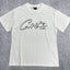 Monochrome Star-Logo Graphic Tee - White & Black Streetwear T-Shirt
