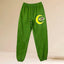 Corteiz Yellow Crescent Moon Heavyweight Sweatpants green