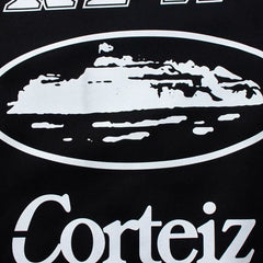Corteiz All-Over Multi-Logo Heavyweight Hoodie - Black