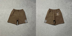 ADWYSD Logo Embroidered Shorts - Brown