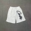 Corteiz Signature Script Logo Heavyweight Shorts white/black