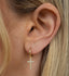 Pave Cross Huggies | Gold