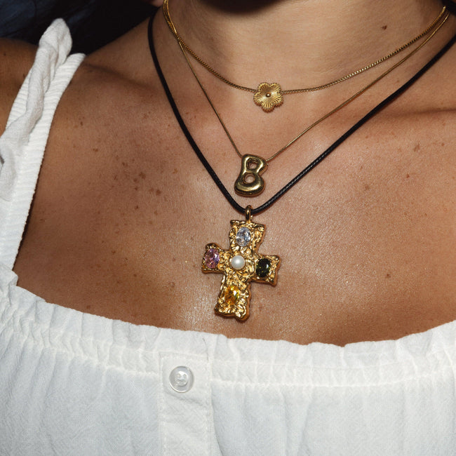 Popstar Cross Cord Necklace Main Image