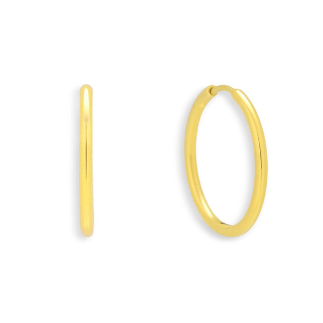 Thin Evryday Hoop Earrings Hover Image