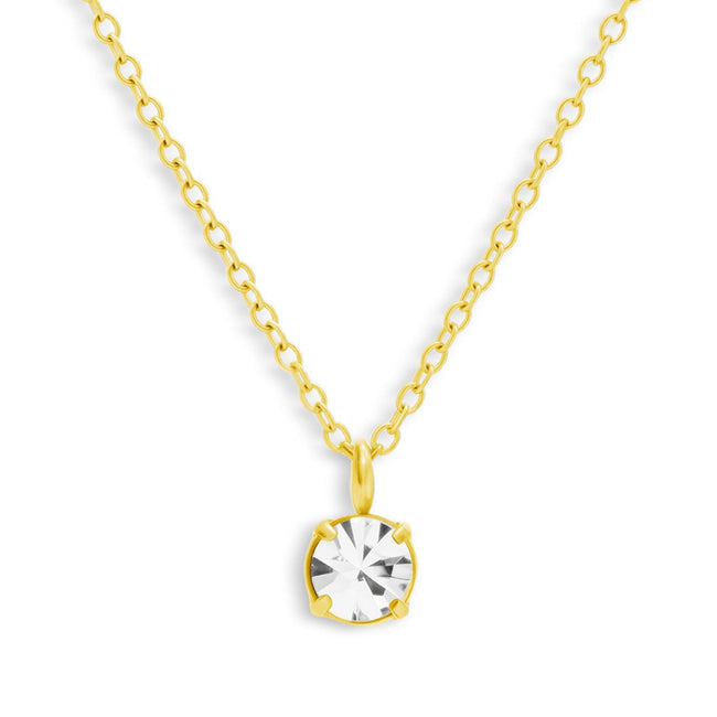 Solitaire Crystal Necklace Hover Image