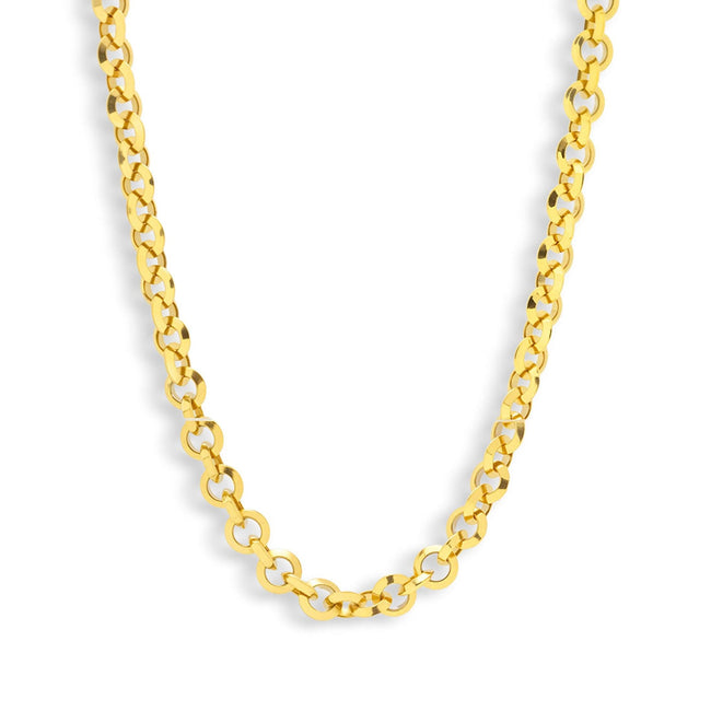 Chunky Round Link Chain Necklace Hover Image