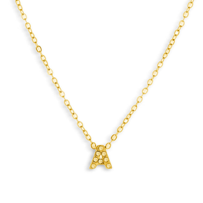 Crystal Initial Necklace Hover Image