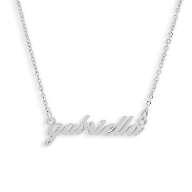 Custom/Personalized Lowercase Nameplate Cable Necklace Main Image