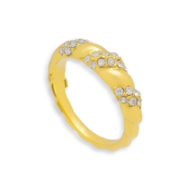 Crystal Twist Dome Ring Hover Image