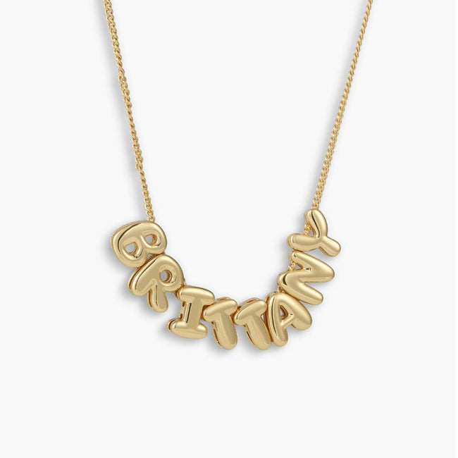 Custom/Personalized Bubble Letter Name Necklace Main Image