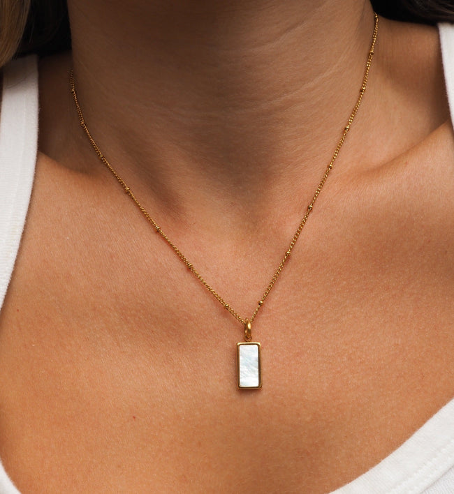Camilia Necklace | White Shell Hover Image