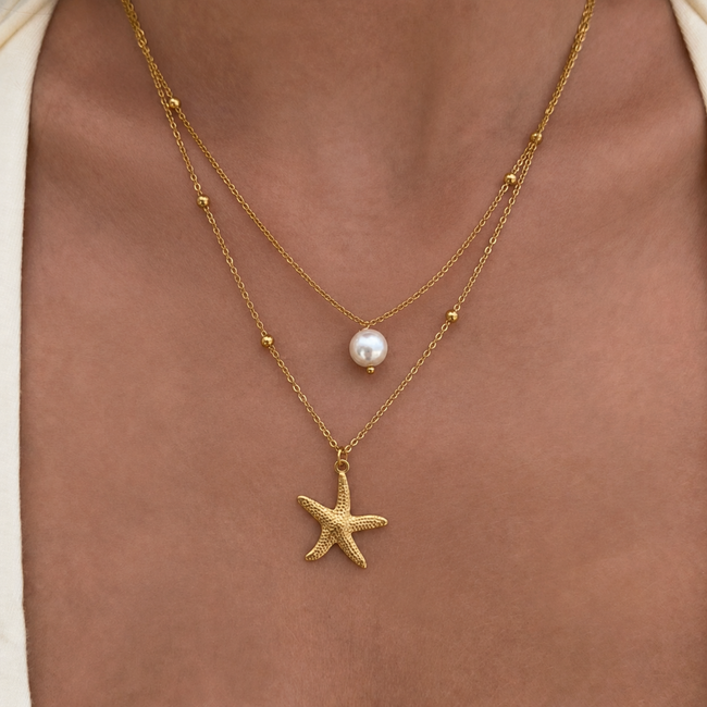 Mermaid Mood Necklace 2 Piece Set Hover Image