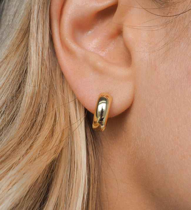 Chunky Baby Hoops | Gold Hover Image