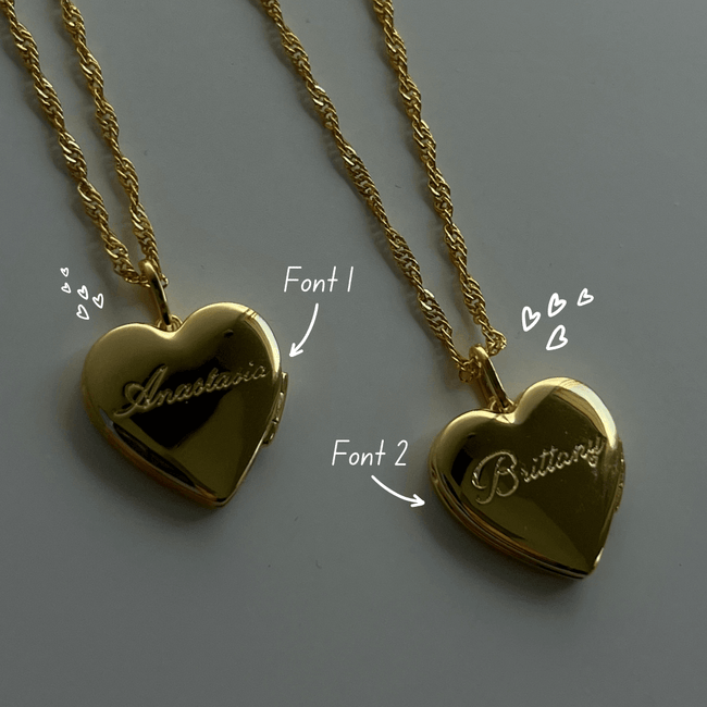Custom/Personalized Heart Locket Necklace Main Image