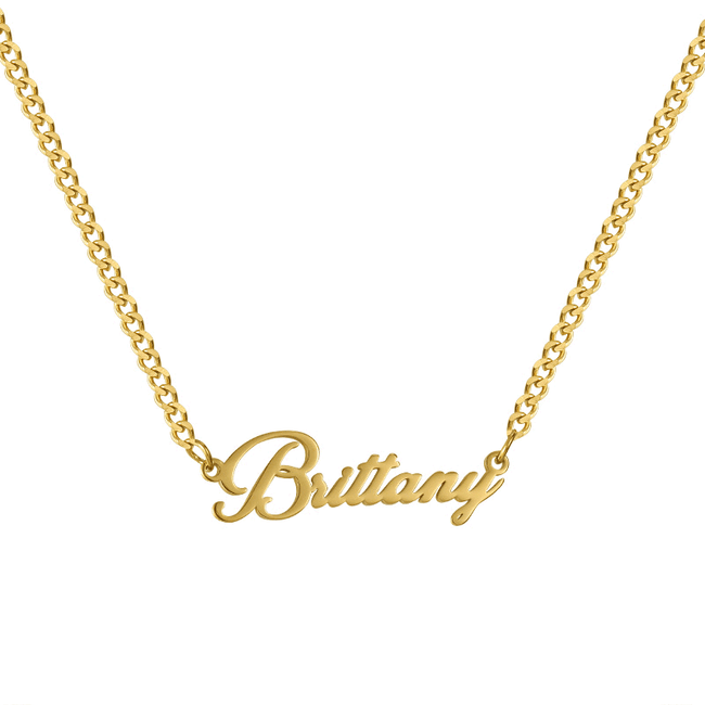 Custom/Personalized Nameplate Curb Necklace Main Image