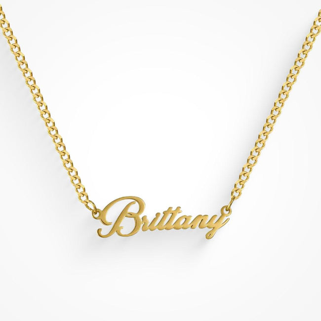 Custom/Personalized Nameplate Curb Necklace Hover Image