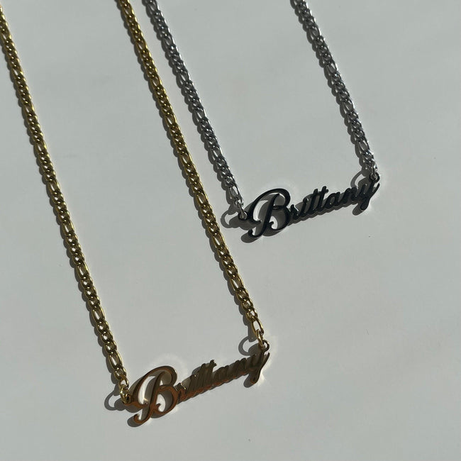 Custom/Personalized Nameplate Figaro Necklace Main Image