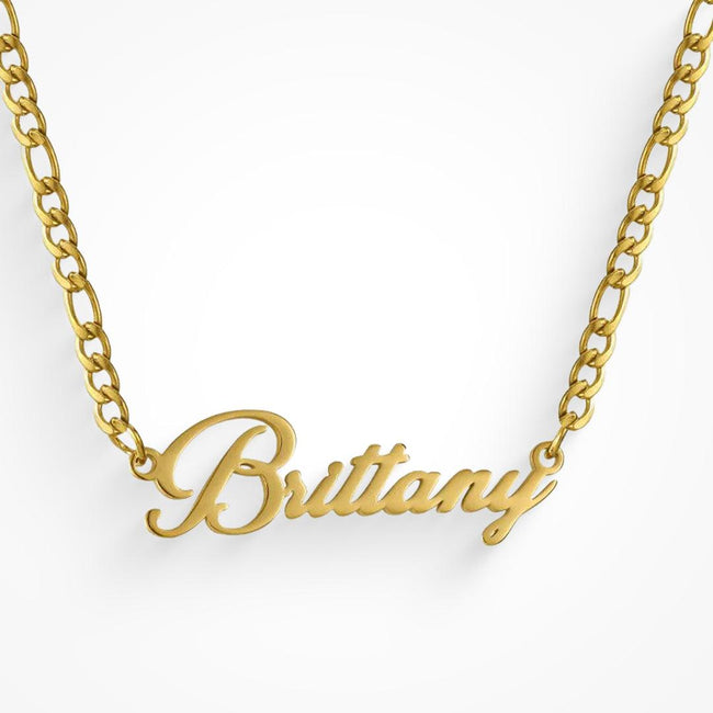 Custom/Personalized Nameplate Figaro Necklace Hover Image