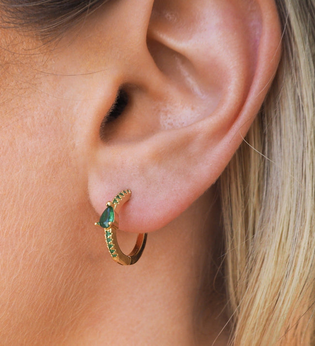 Devina Hoops | Emerald Hover Image