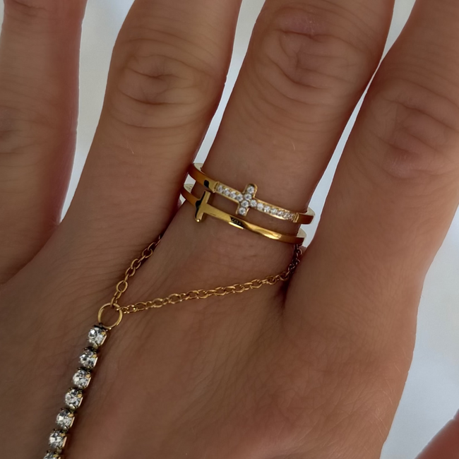Divine Darling Cross Ring Hover Image