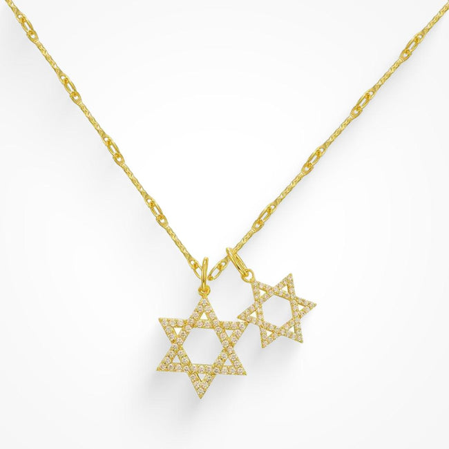 Double Star Necklace Hover Image
