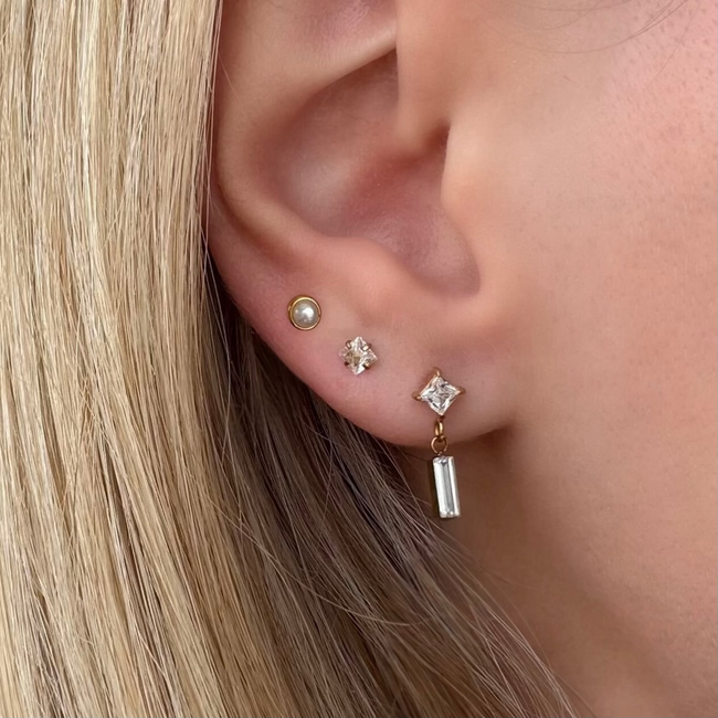 Sweet Shine Flat Back 3 Piece Earring Set Hover Image