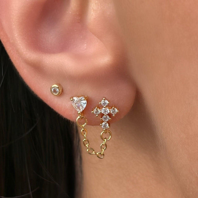 Bonded Sparkle Flat Back Earring Hover Image