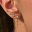 Double Sparkle Chain Earring