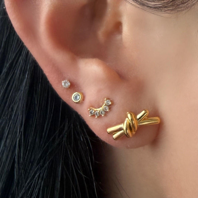 Knotty Babe Stud Earrings Hover Image