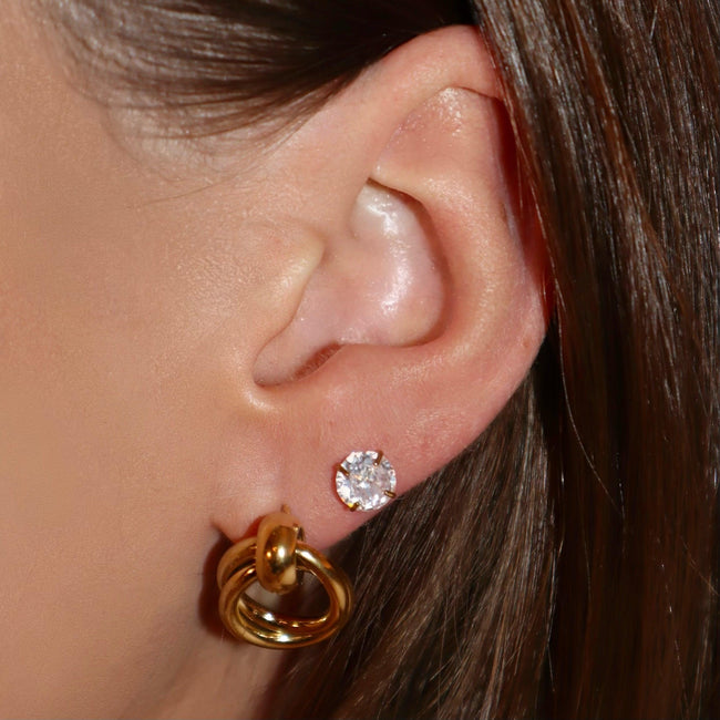 Loren Flat Back Earrings Hover Image