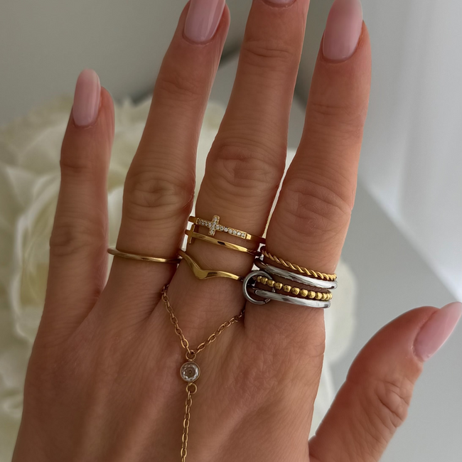 Unbothered Stacked Ring Main Image