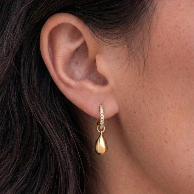 Shimmer Tear Earrings Hover Image