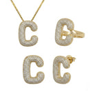Adore Me Earring, Ring & Necklace 3 Piece Bundle
