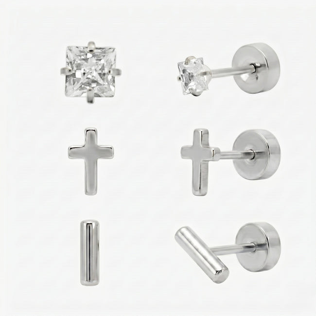 Simply Yours Flat Back 3 Piece Earring Set Main Image