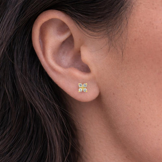 Hana Flat Back Earrings Hover Image