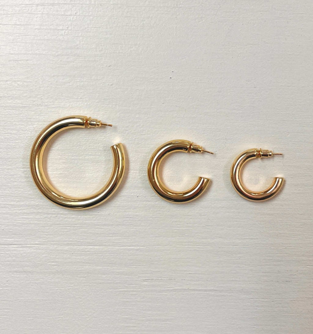 Chunky Gold Hoops | Large
