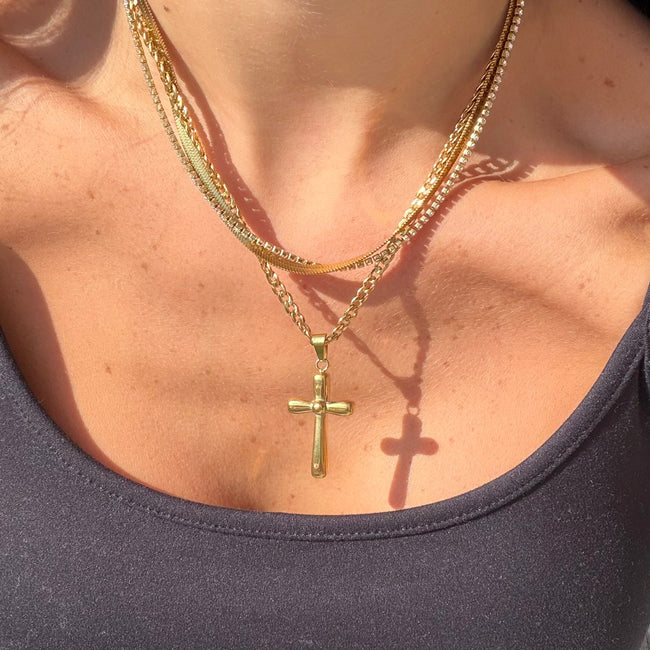 Pure and Simple Cross Necklace Main Image