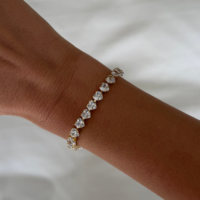 Fergie Heart Tennis Bracelet Hover Image