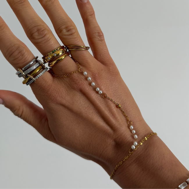 Pearly Yours Hand Chain Hover Image