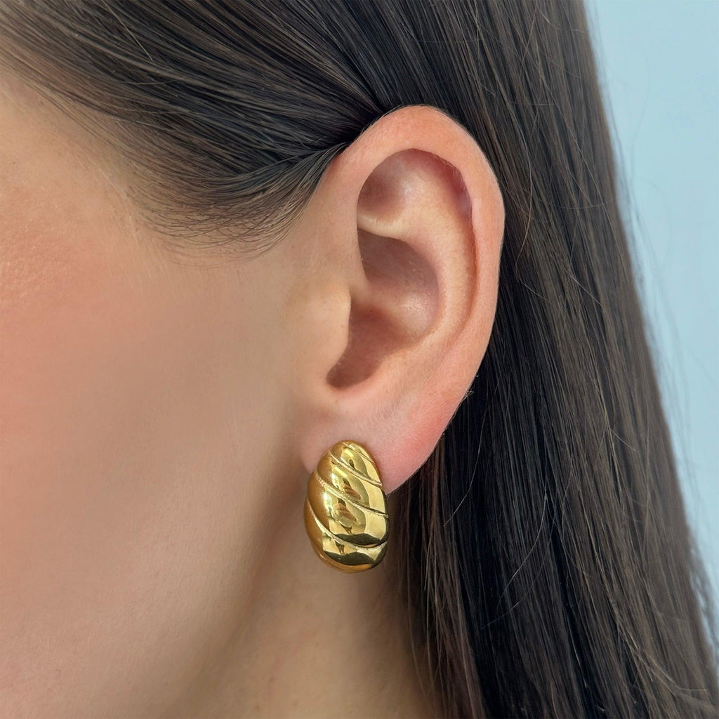 Twist Shell Dome Earrings