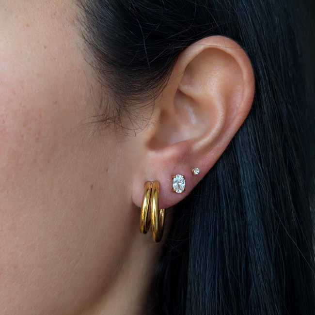 Double Hoop Earrings Hover Image