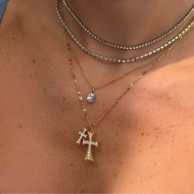 Double Cross Me Necklace Hover Image