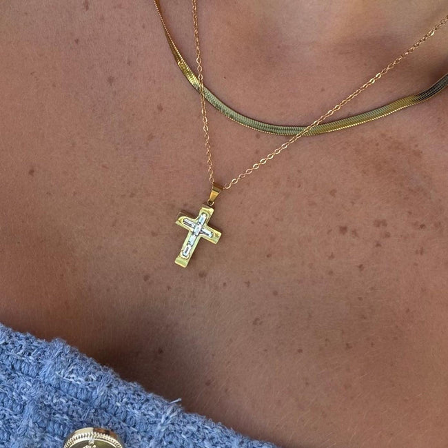 Sweet Cross Necklace Hover Image